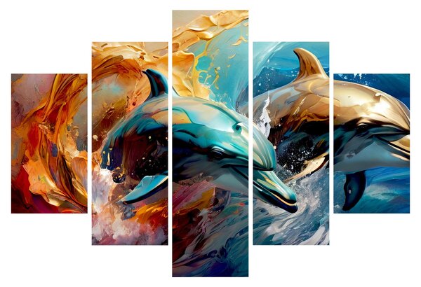Tablou - Pictură de delfin (150x105 cm)