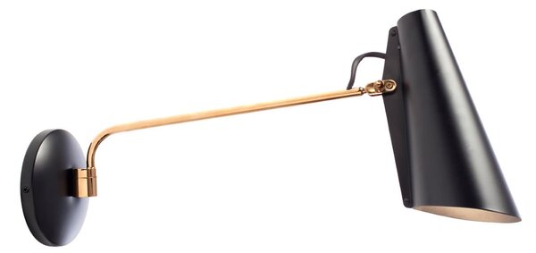 Lampă de perete Northern, BIRDY, Negru, Camera de zi, Metal, Design