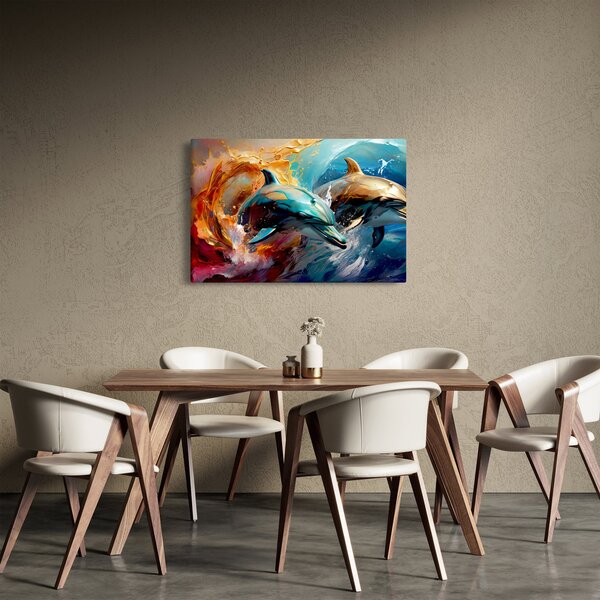 Tablou - Pictură de delfin (90x60 cm)