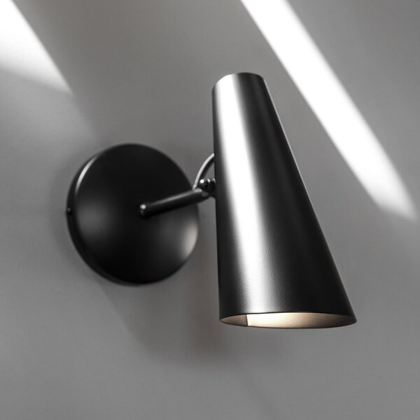 Northern Aplică Birdy 31,5 cm negru de perete, Negru, Camera de zi / sufragerie, Metal, Design