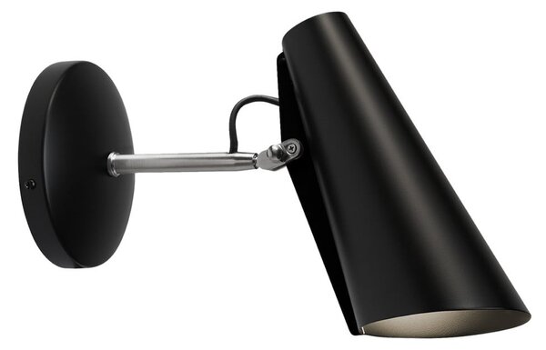 Northern Aplică Birdy 31,5 cm negru/oțel, Negru, Camera de zi / sufragerie, Metal, Design