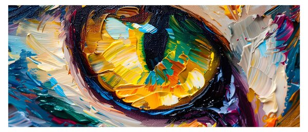Tablou - Ochi de pisică Pictură (120x50 cm)