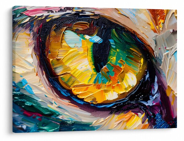 Tablou - Ochi de pisică Pictură (70x50 cm)