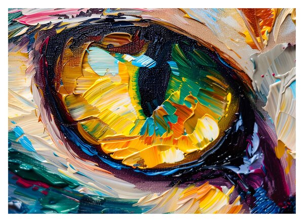 Tablou - Ochi de pisică Pictură (70x50 cm)