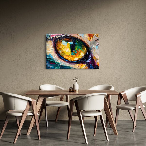 Tablou - Ochi de pisică Pictură (90x60 cm)