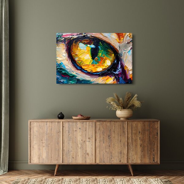 Tablou - Ochi de pisică Pictură (90x60 cm)