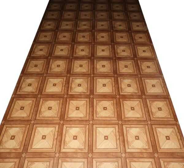 Covorul PVC linoleum Victoria, Latimi 1.5 m 2m , Maro, Suport Pasla 200 x 200