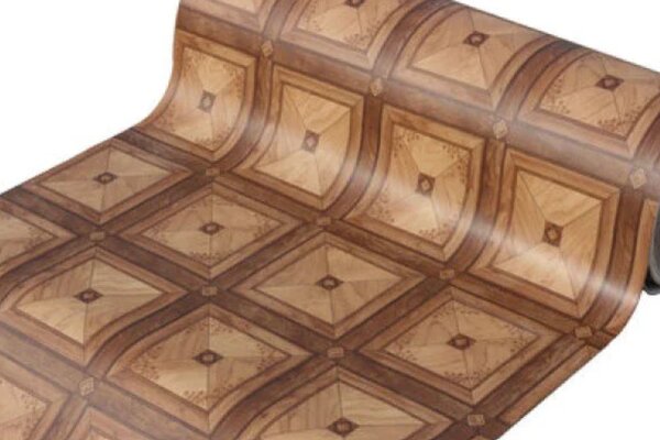 Covorul PVC linoleum Victoria, Latimi 1.5 m 2m , Maro, Suport Pasla 200 x 200