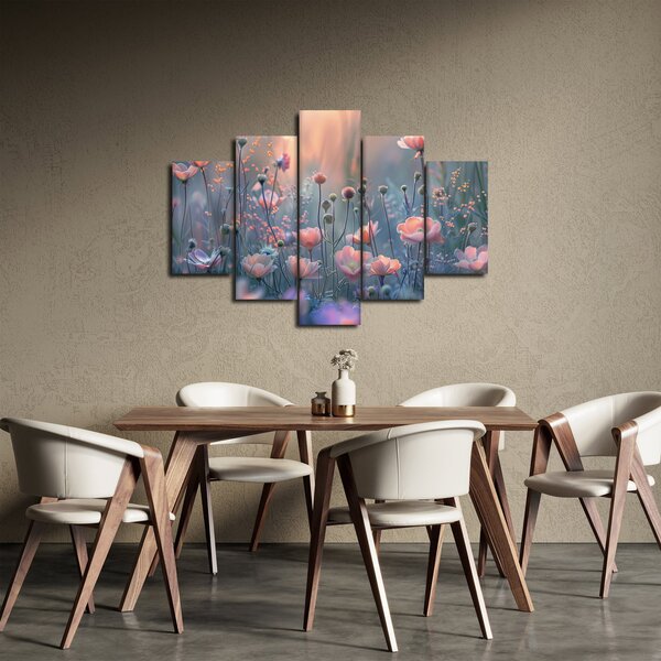 Tablou - Flori în culori pastelate (150x105 cm)