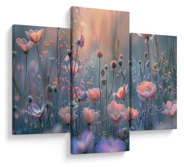 Tablou - Flori în culori pastelate (90x60 cm)