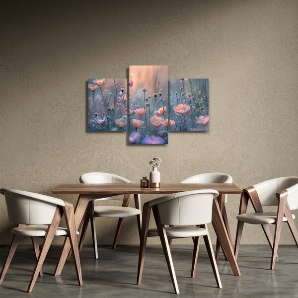 Tablou - Flori în culori pastelate (90x60 cm)