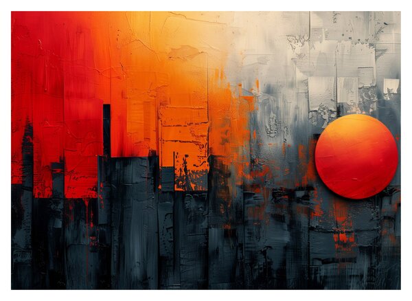 Tablou - Pictura abstractă a orașului (70x50 cm)