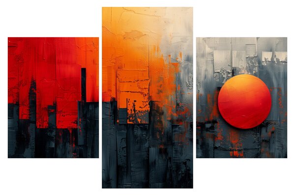 Tablou - Pictura abstractă a orașului (90x60 cm)