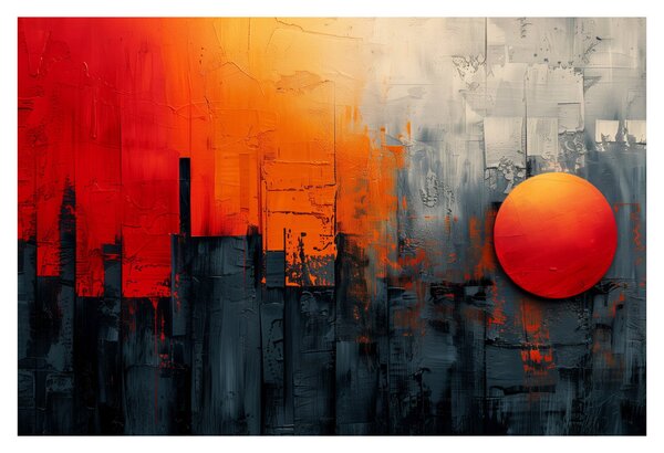 Tablou - Pictura abstractă a orașului (90x60 cm)