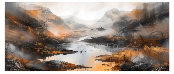 Tablou - Pictura peisajelor montane (120x50 cm)