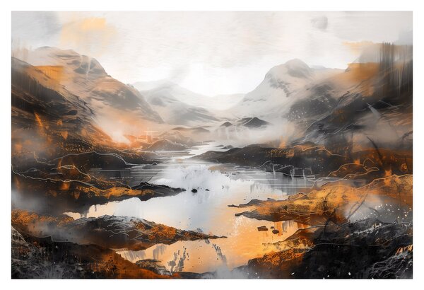Tablou - Pictura peisajelor montane (90x60 cm)