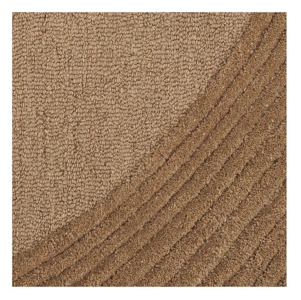 Covor în culoare naturală închisă țesut manual din lână 160x230 cm Pune – House Nordic