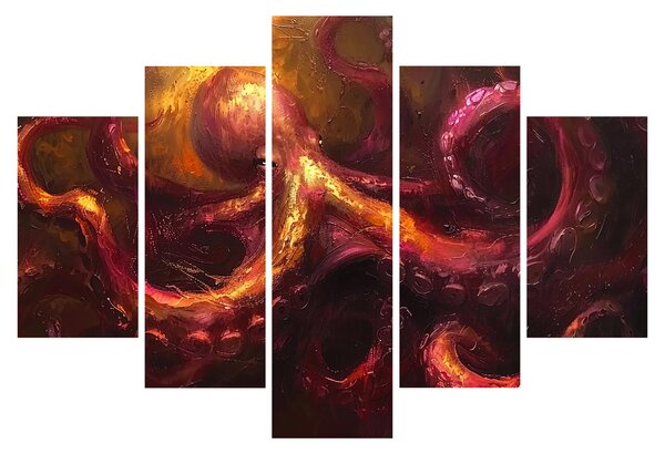 Tablou - Octopus, pictură în ulei (150x105 cm)