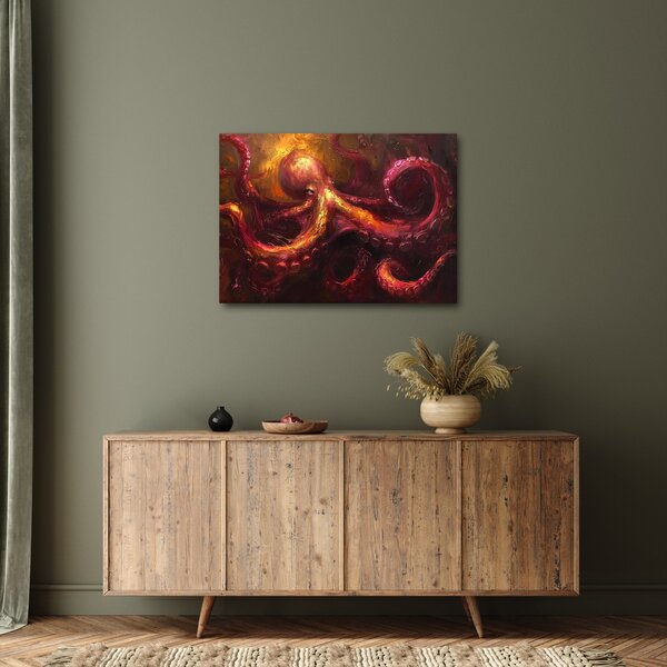 Tablou - Octopus, pictură în ulei (70x50 cm)