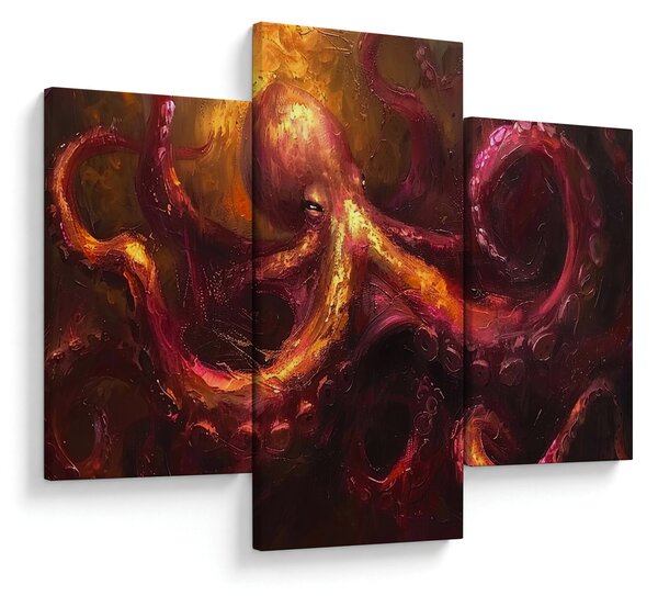 Tablou - Octopus, pictură în ulei (90x60 cm)