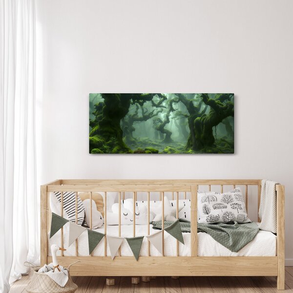Tablou - O pădure acoperită de mușchi (120x50 cm)