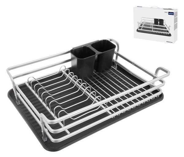 Scurgător de vase alb-negru din metal 43x32 cm Deluxe – Orion