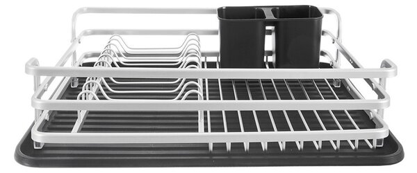 Scurgător de vase alb-negru din metal 43x32 cm Deluxe – Orion