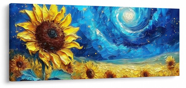 Tablou - Pictura floarea-soarelui (120x50 cm)