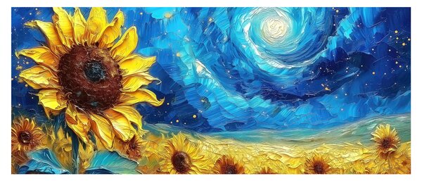 Tablou - Pictura floarea-soarelui (120x50 cm)