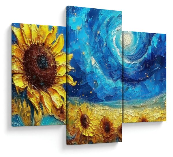 Tablou - Pictura floarea-soarelui (90x60 cm)