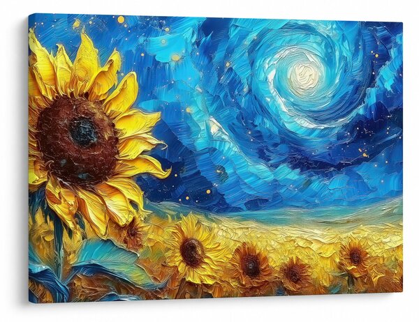 Tablou - Pictura floarea-soarelui (70x50 cm)