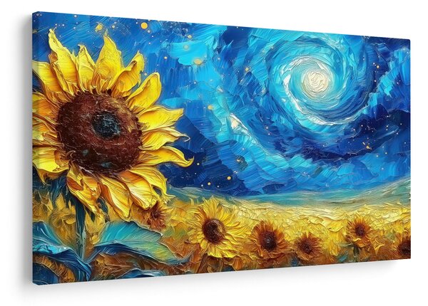 Tablou - Pictura floarea-soarelui (90x60 cm)