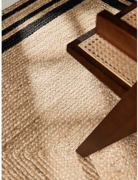 Covor negru/în culoare naturală reversibil/țesut manual din iută 120x170 cm Jutta – Hanse Home