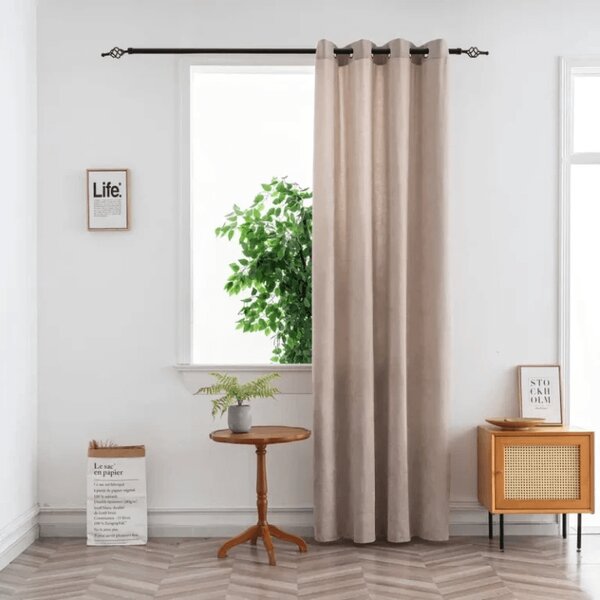 Perdea TAVIO 140x250 cm, bej deschis Agatat: Inele metalice