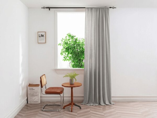 Perdea TAVIO 140x250 cm, gri deschis Agatat: Inele metalice