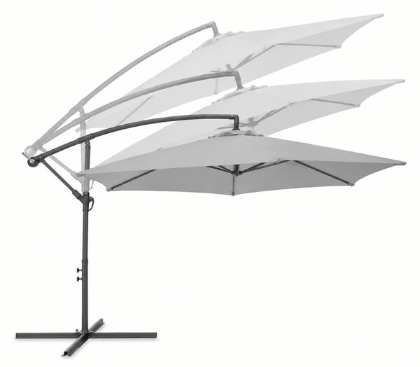Umbrela de gradina ELVARO ajustabila, crem
