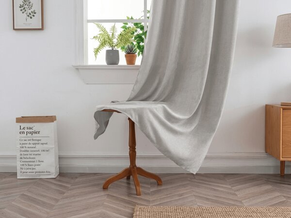 Perdea TAVIO 140x250 cm, gri deschis Agatat: Inele metalice
