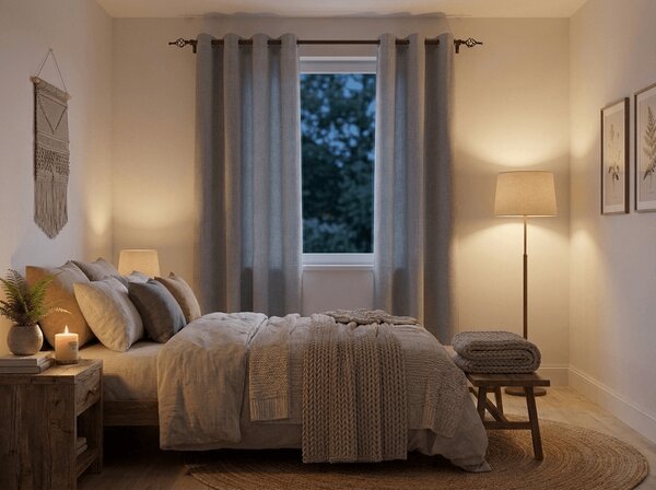 Perdea TAVIO 140x250 cm, gri deschis Agatat: Inele metalice