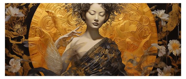 Tablou - Doamnă japoneză (120x50 cm)