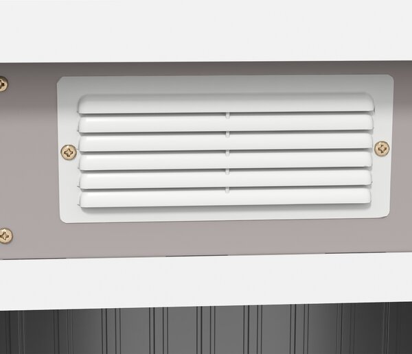 Outsunny Magazie Grădină pentru Unelte cu Acoperiș Înclinat, Metalică, Ușă Dublă și Fante de Ventilație, 213x130x172 cm | Aosom România