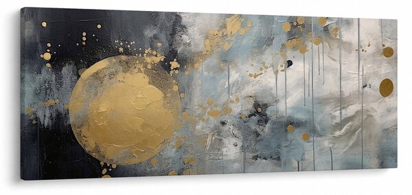 Tablou - Abstracție cu minge de aur (120x50 cm)