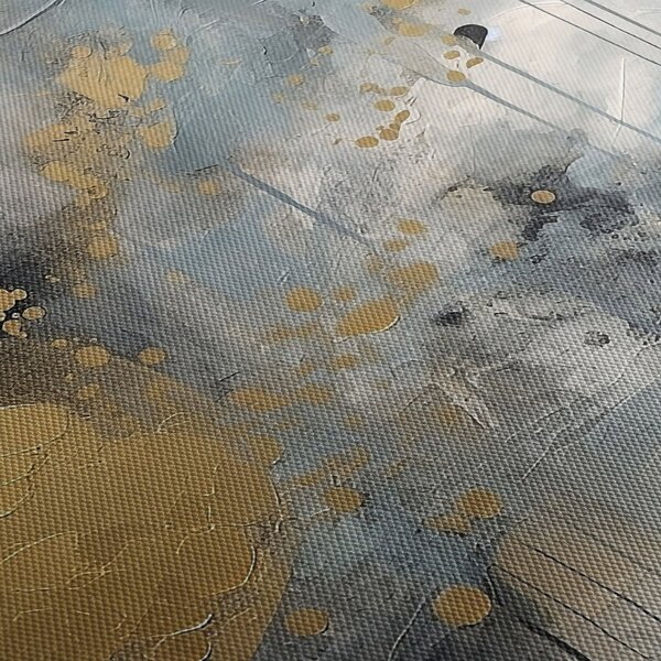 Tablou - Abstracție cu minge de aur (120x50 cm)