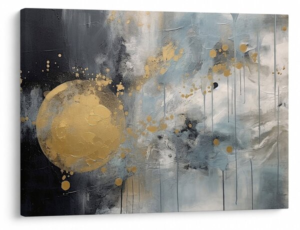 Tablou - Abstracție cu minge de aur (70x50 cm)