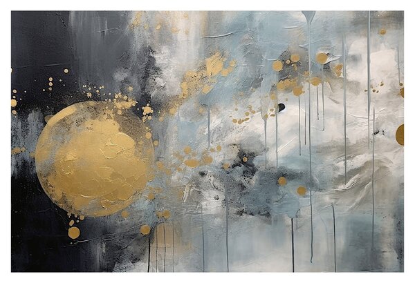 Tablou - Abstracție cu minge de aur (90x60 cm)