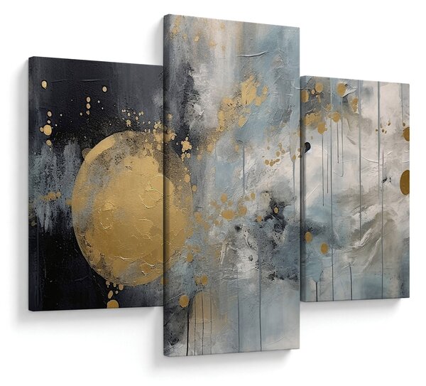 Tablou - Abstracție cu minge de aur (90x60 cm)