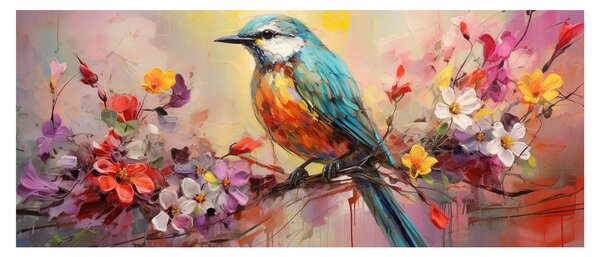 Tablou - Pictura de o pasăre (120x50 cm)