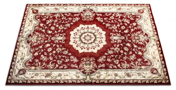 Covor Lotos 1520-210, Marime 60 x 110 cm, Grena, Rosu, Inaltime Fir 8 mm, Antialergic, Polipropilena, Living, Dormitor, Sufragerie, Birou 60 x 110
