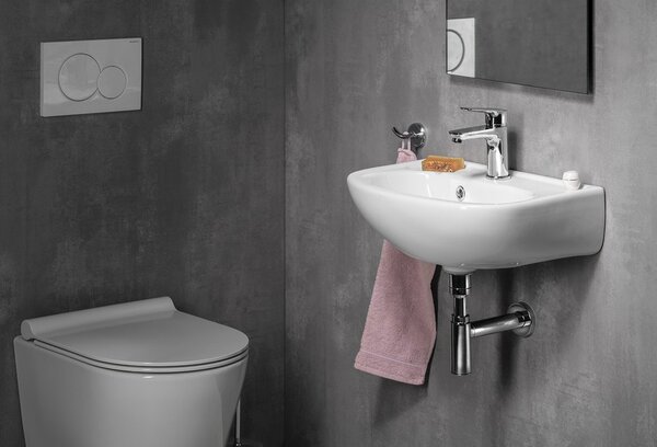 Isvea Small lavoar 45x35 cm semicircular clasică alb luciu 10TP71045