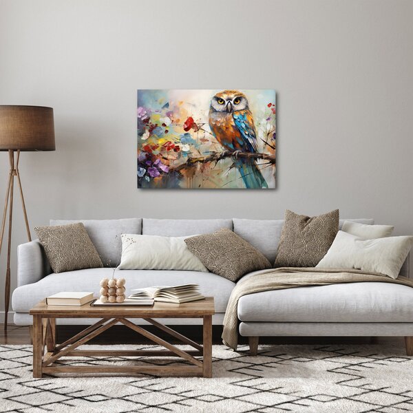 Tablou - Bufniță pictată (70x50 cm)