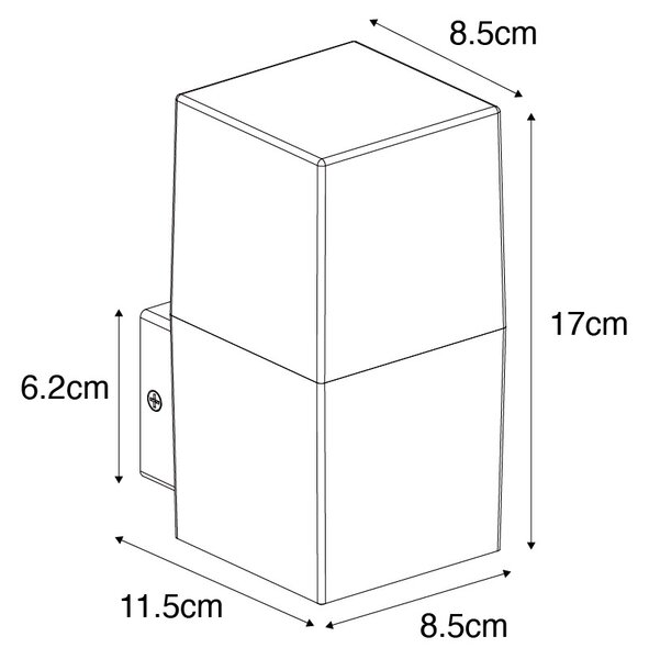 Lampă de perete exterioară cu număr de casă - Danemarca